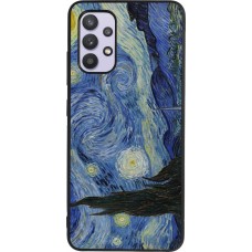 Coque Samsung Galaxy A32 - Silicone rigide noir Tableau art - La Nuit étoilée - Van Gogh