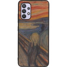 Samsung Galaxy A32 Case Hülle - Silikon schwarz Kunstbild - Der Schrei - Edvard Munch