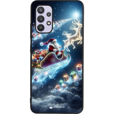 Samsung Galaxy A32 Case Hülle - Silikon schwarz Weihnachten 2023 Verzauberter Weihnachtsmann