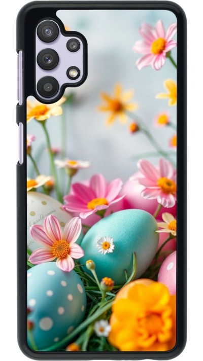 Samsung Galaxy A32 5G Case Hülle - Easter 2026 Eggs with flowers