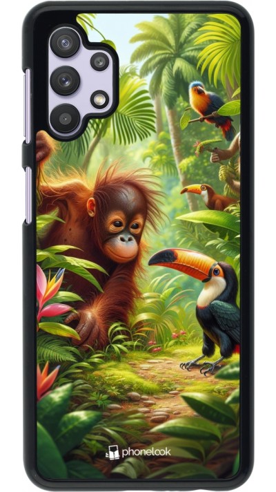 Samsung Galaxy A32 5G Case Hülle - Tropischer Dschungel Tayrona