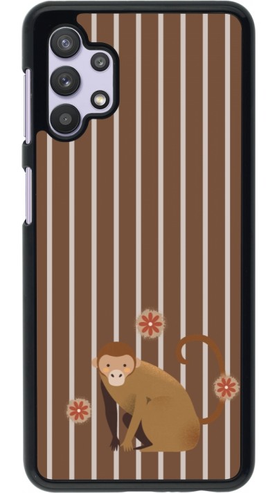Samsung Galaxy A32 5G Case Hülle - Monkey with stripes