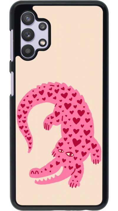 Samsung Galaxy A32 5G Case Hülle - Pink crocodile 2026