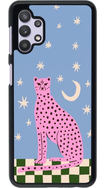 Samsung Galaxy A32 5G Case Hülle - Pink leopard with stars 2026
