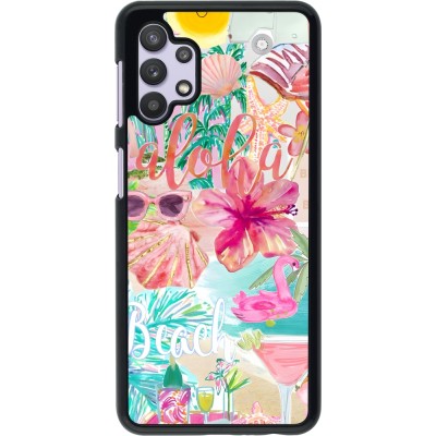 Samsung Galaxy A32 5G Case Hülle - Preppy Collage Aloha
