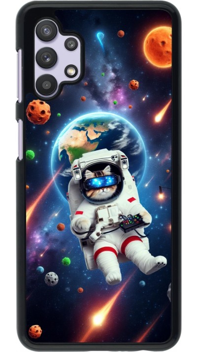 Samsung Galaxy A32 5G Case Hülle - VR SpaceCat Odyssee