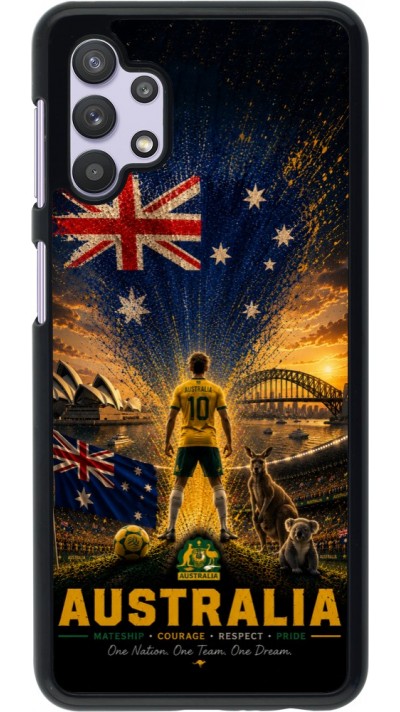 Samsung Galaxy A32 5G Case Hülle - Fussball Australien splash 2026