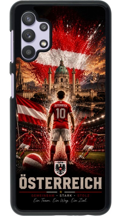 Samsung Galaxy A32 5G Case Hülle - Fussball Österreich splash 2026