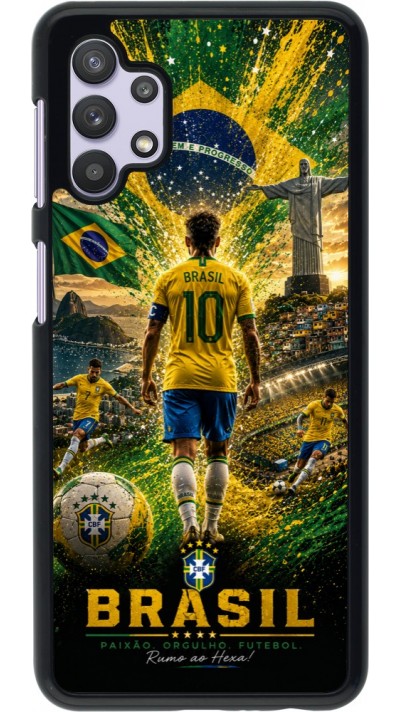 Samsung Galaxy A32 5G Case Hülle - Fussball Brasilien splash 2026