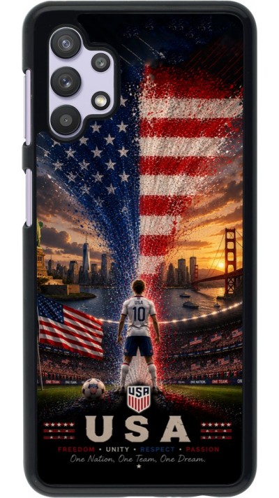 Samsung Galaxy A32 5G Case Hülle - Fussball Vereinigten Staaten splash 2026