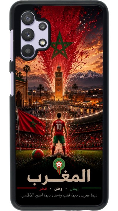 Samsung Galaxy A32 5G Case Hülle - Fussball Marokko splash 2026