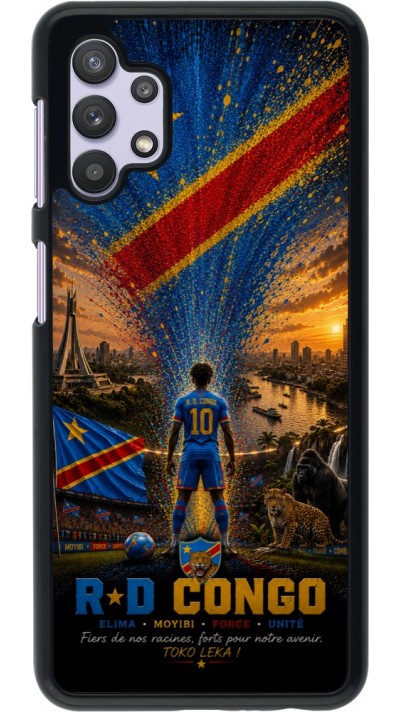 Samsung Galaxy A32 5G Case Hülle - Fussball Demokratische Republik Kongo splash 2026
