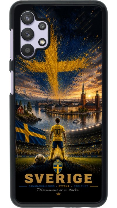 Samsung Galaxy A32 5G Case Hülle - Fussball Schweden splash 2026