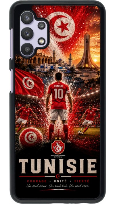 Samsung Galaxy A32 5G Case Hülle - Fussball Tunesien splash 2026