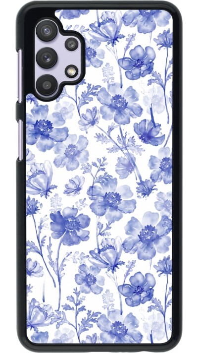 Samsung Galaxy A32 5G Case Hülle - Spring 23 watercolor blue flowers