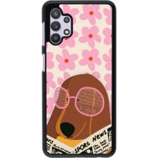 Samsung Galaxy A32 5G Case Hülle - Dog with newspaper 2026