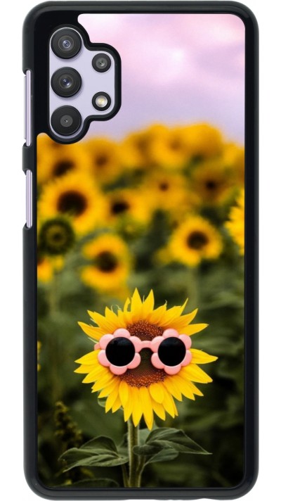 Samsung Galaxy A32 5G Case Hülle - Sunflower with glasses 2026