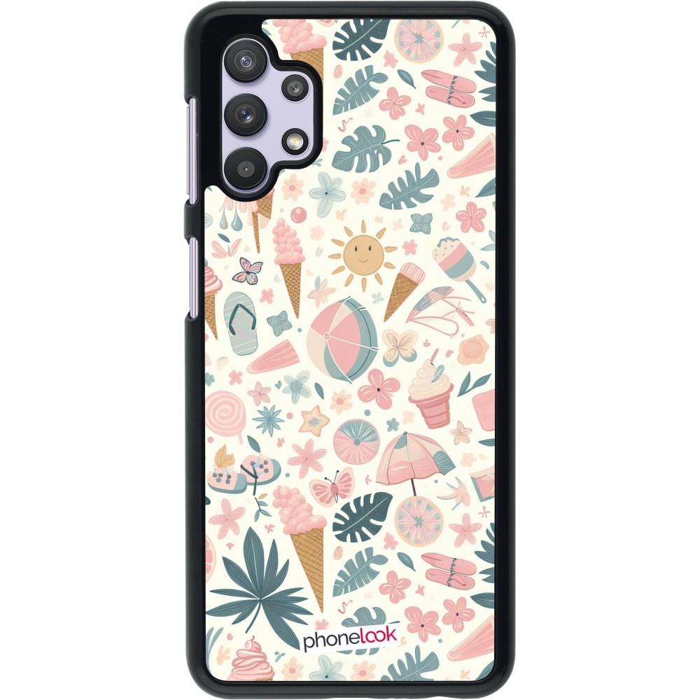 Samsung Galaxy A32 5G Case Hülle - Sommer Pink Muster