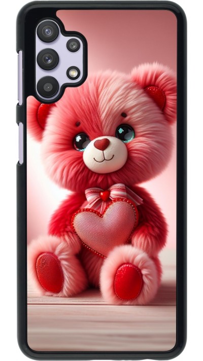 Samsung Galaxy A32 5G Case Hülle - Valentin 2024 Rosaroter Teddybär