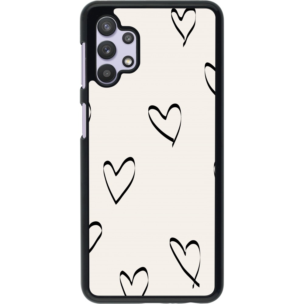 Samsung Galaxy A32 5G Case Hülle - Valentine 2023 minimalist hearts