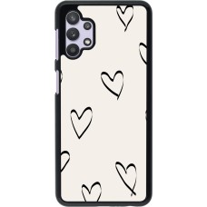 Samsung Galaxy A32 5G Case Hülle - Valentine 2023 minimalist hearts
