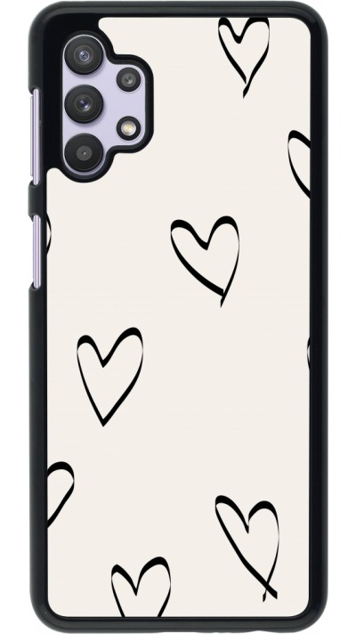Samsung Galaxy A32 5G Case Hülle - Valentine 2023 minimalist hearts