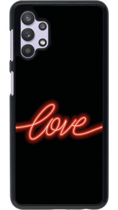 Samsung Galaxy A32 5G Case Hülle - Valentine 2023 neon love