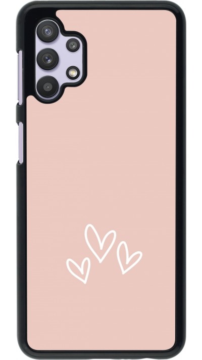 Samsung Galaxy A32 5G Case Hülle - Valentine 2023 three minimalist hearts