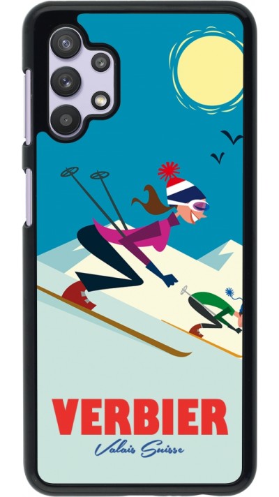 Samsung Galaxy A32 5G Case Hülle - Verbier Ski Downhill