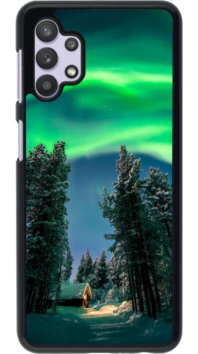 Samsung Galaxy A32 5G Case Hülle - Winter 22 Northern Lights