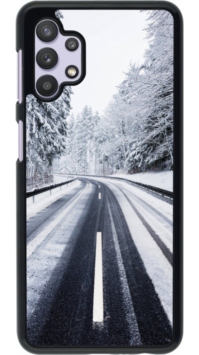 Samsung Galaxy A32 5G Case Hülle - Winter 22 Snowy Road