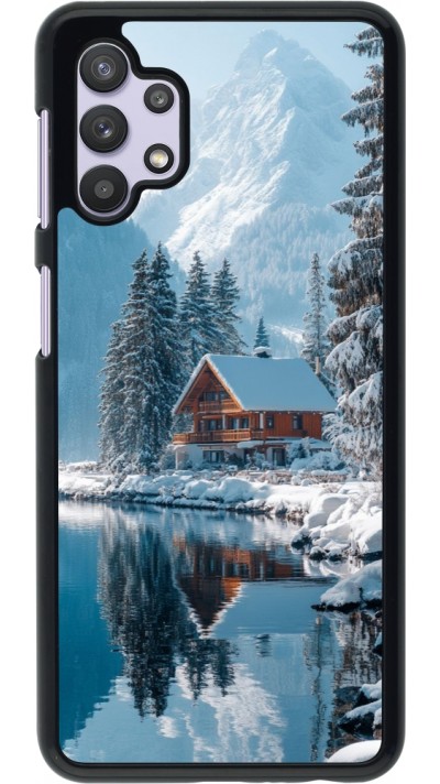 Samsung Galaxy A32 5G Case Hülle - Winter 25 Winter house forest day