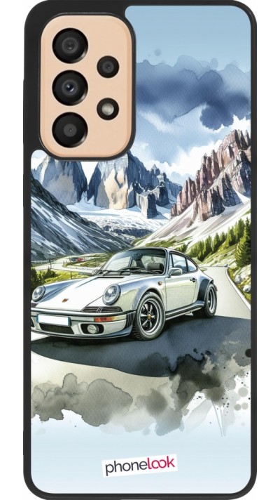 Samsung Galaxy A33 5G Case Hülle - Silikon schwarz Porsche 911 Berg Aquarell