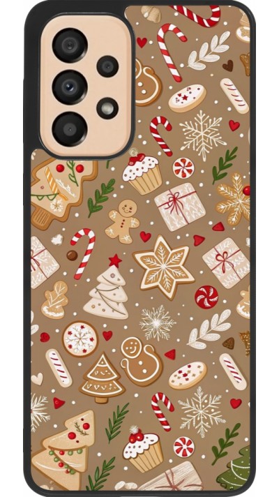 Samsung Galaxy A33 5G Case Hülle - Silikon schwarz Christmas 25 Pattern Ginger Cookie