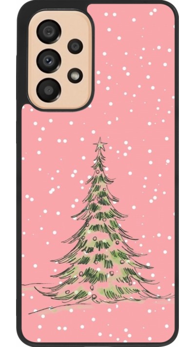 Samsung Galaxy A33 5G Case Hülle - Silikon schwarz Christmas 25 Pink Tree