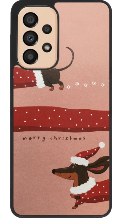 Samsung Galaxy A33 5G Case Hülle - Silikon schwarz Christmas 25 Teckel Merry Xmas