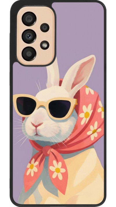 Samsung Galaxy A33 5G Case Hülle - Silikon schwarz Easter 2026 Rabbit with scarf