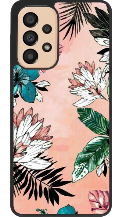 Coque Samsung Galaxy A33 5G - Silicone rigide noir Flowers Artprint