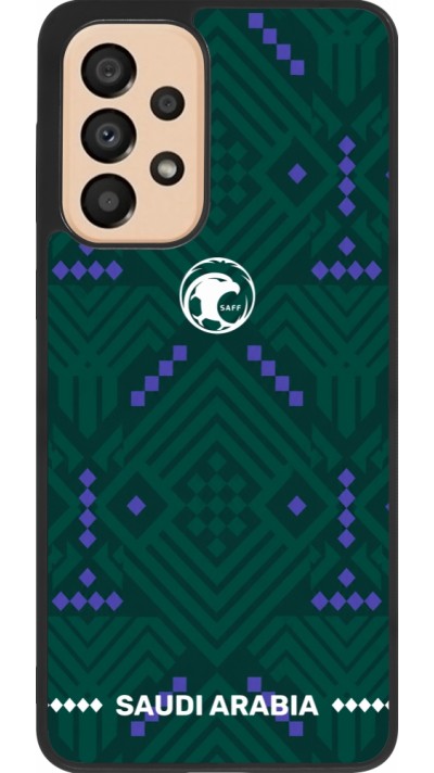 Samsung Galaxy A33 5G Case Hülle - Silikon schwarz Saudi Arabien 2026 personalisierbares Fussballtrikot