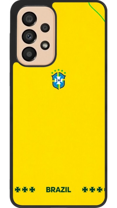 Samsung Galaxy A33 5G Case Hülle - Silikon schwarz Brasilien 2026 personalisierbares Fussballtrikot