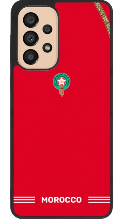 Samsung Galaxy A33 5G Case Hülle - Silikon schwarz Marokko 2026 personalisierbares Fussballtrikot