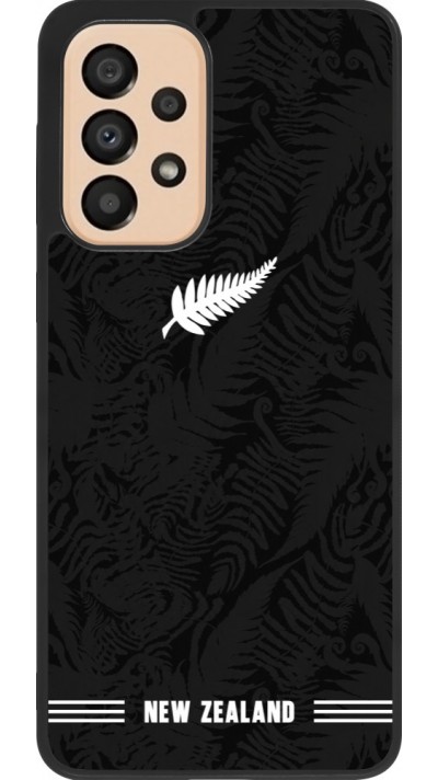 Samsung Galaxy A33 5G Case Hülle - Silikon schwarz Neuseeland 2026 personalisierbares Fussballtrikot