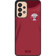 Samsung Galaxy A33 5G Case Hülle - Silikon schwarz Katar 2022 personalisierbares Fussballtrikot