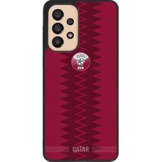 Samsung Galaxy A33 5G Case Hülle - Silikon schwarz Qatar 2026 personalisierbares Fussballtrikot