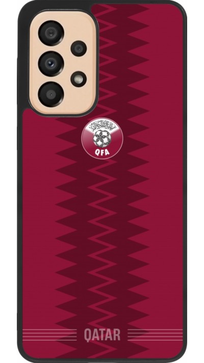 Samsung Galaxy A33 5G Case Hülle - Silikon schwarz Qatar 2026 personalisierbares Fussballtrikot