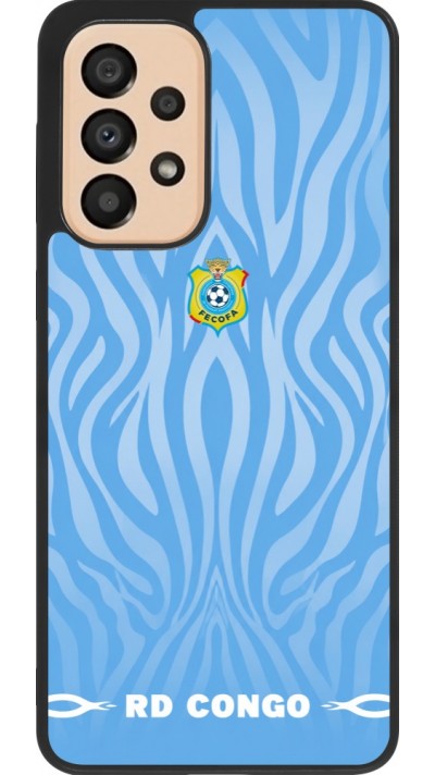 Samsung Galaxy A33 5G Case Hülle - Silikon schwarz Demokratische Republik Kongo 2026 personalisierbares Fussballtrikot