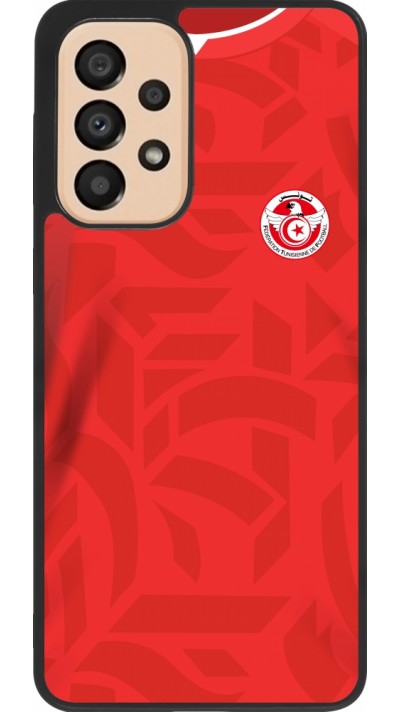 Samsung Galaxy A33 5G Case Hülle - Silikon schwarz Tunesien 2022 personalisierbares Fussballtrikot