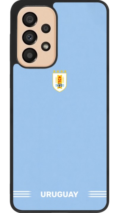 Samsung Galaxy A33 5G Case Hülle - Silikon schwarz Uruguay 2026 personalisierbares Fussballtrikot