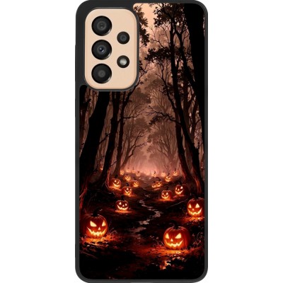 Samsung Galaxy A33 5G Case Hülle - Silikon schwarz Halloween 2025 Road of Terrifying Pumpkins