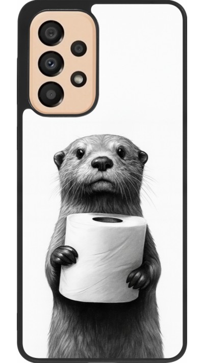 Coque Samsung Galaxy A33 5G - Silicone rigide noir Loutre papier de toilette